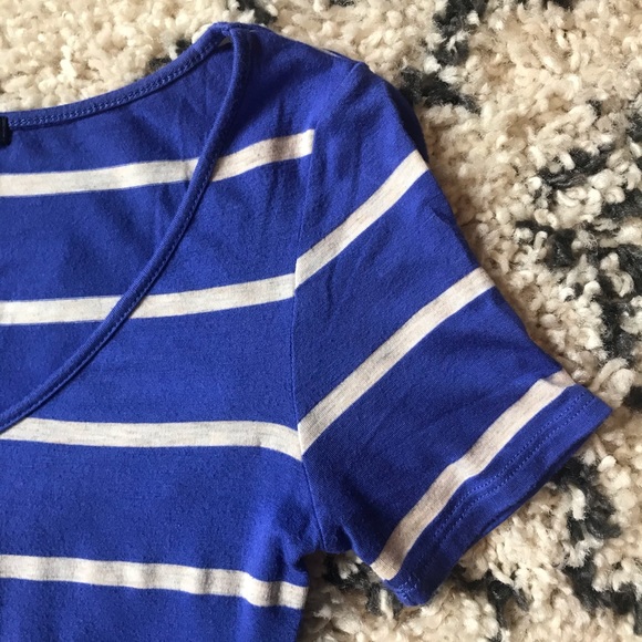 Soprano Blue and White Striped Maxi Dress - Picture 2 of 4